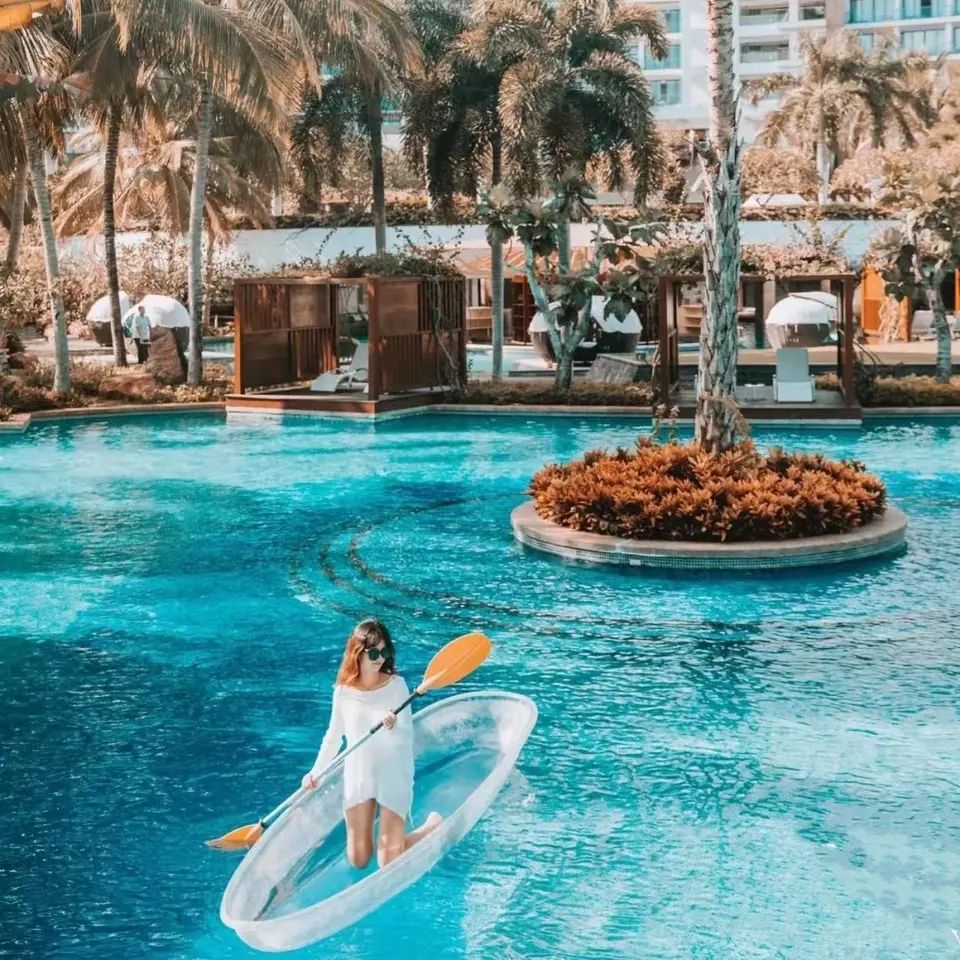 Factory wholesale 2023 New PC transparent boat completely clear canoe double transparent kakay custom