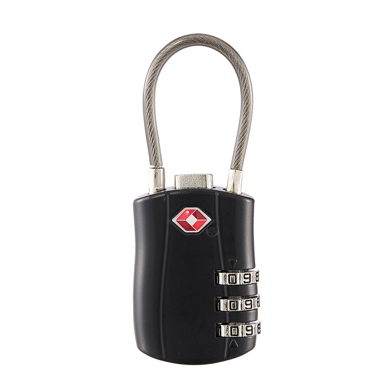 TSA暗証番号ロック全金属ロック付きリュックサックキャビネットソフトワイヤーロック旅行ケースロックTSA暗証番号税関ロック