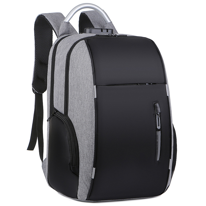 Mochila para hombre con carga USB, bolso de viaje de negocios, mochila para ordenador, informal, para exteriores, transpirable, puerto de carga USB