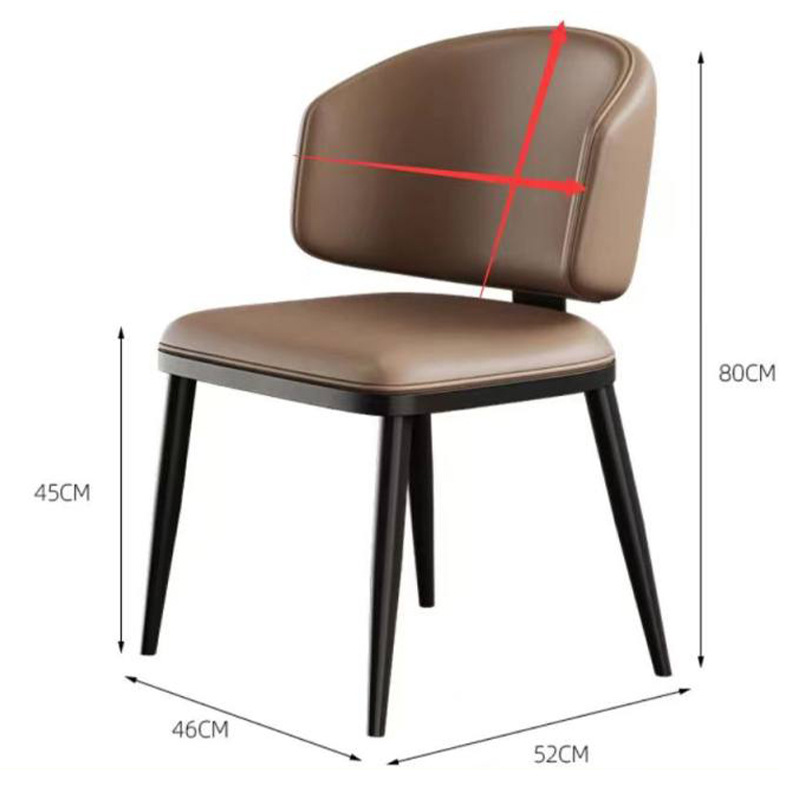 silla de respaldo simple moderna silla de recepción al por mayor fábrica de silla de comedor italiana paquete flexible minimalista italiano