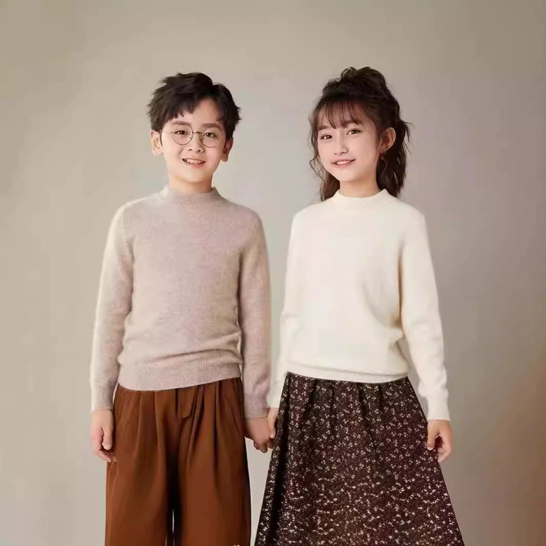 Детский кардиган 2024 с половинным воротником для мальчиков осень-зима теплый свитер для девочек