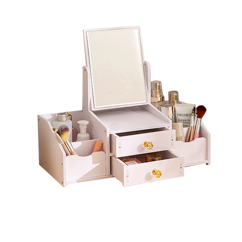 Cross-Border Cosmetics Storage Box Desktop Household Large-Capacity Skin Care Product Storage Rack Drawer-Type Storage Rack with Drawers