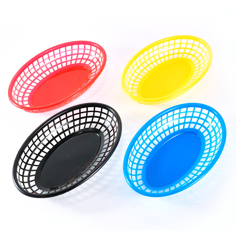 Cesta Plástica con Forma de Barco para Comida Rápida y Frutas