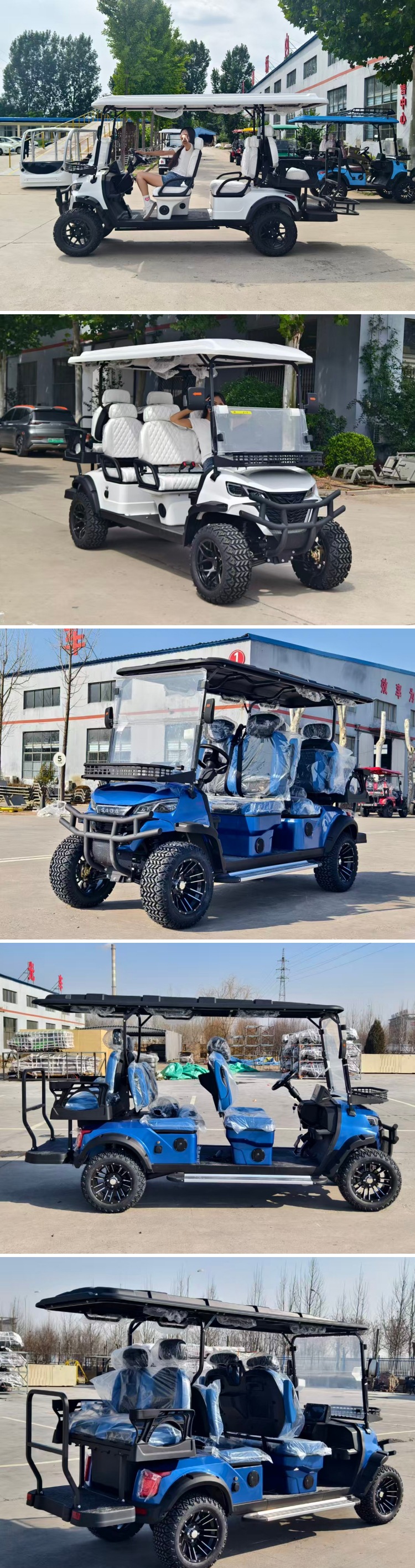 2-4-6 Seats Export Export Electric Sightseeing Four-Wheel Golf Cart Scenic Spot Tourism Viewing Hotel Reception Car