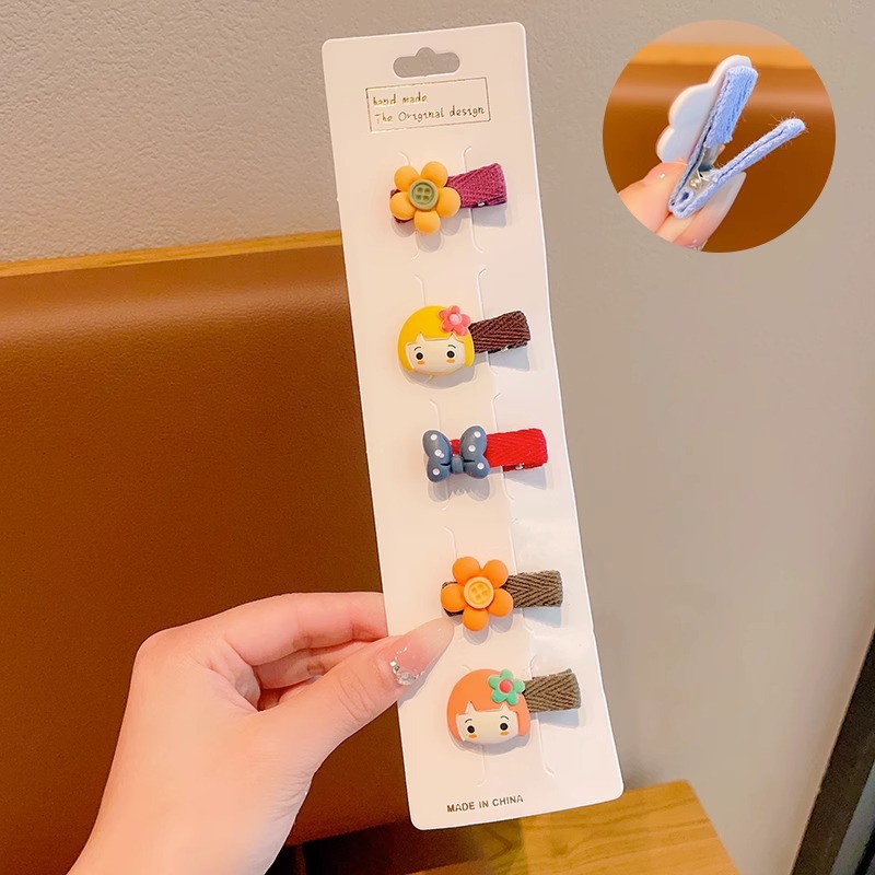 Horquilla de seguridad infantil para niños lindo súper lindo no duele el pelo del bebé clip de sudor niña bebé horquilla de tela completa