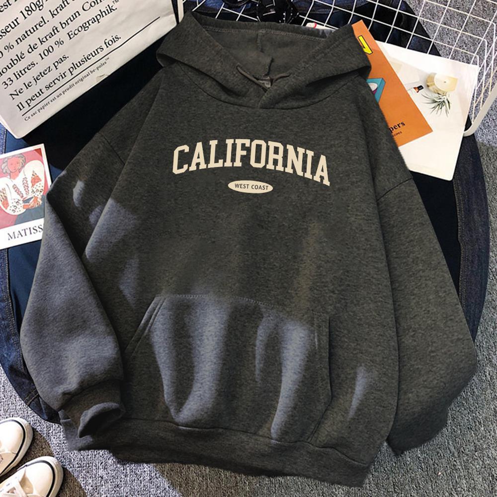 California West Coast Design Womens Hoody Hip Hop All-Match