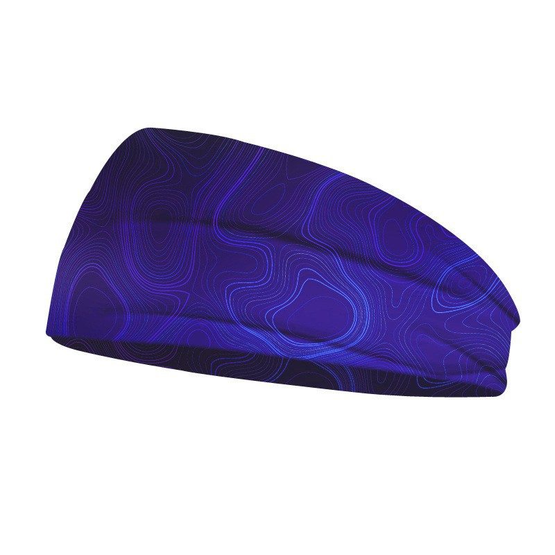 Nueva moda impresa elástica absorción de sudor turbante de cabello de yoga deportes para hombres y mujeres amplio borde tocado fuente fábrica al por mayor