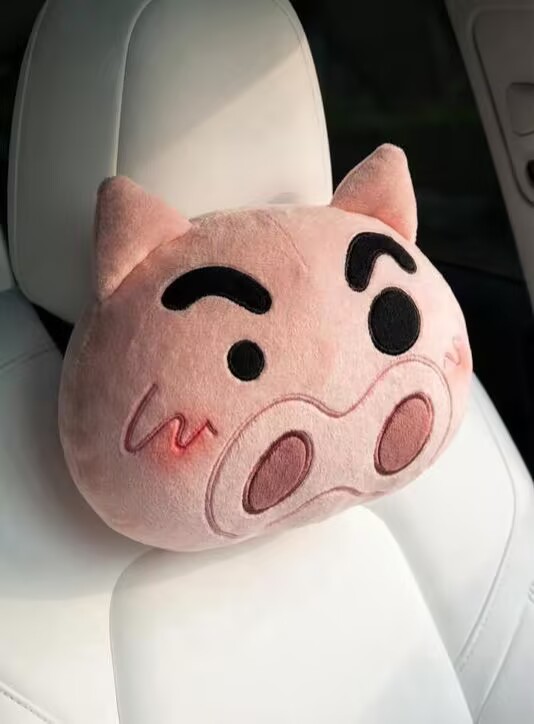 Cartoon New Style Piggy Doll Car Headrest Interior Decoration Neck Pillow Sunny Day Piggy Headrest Interior Decoration Sunny Day Piggy