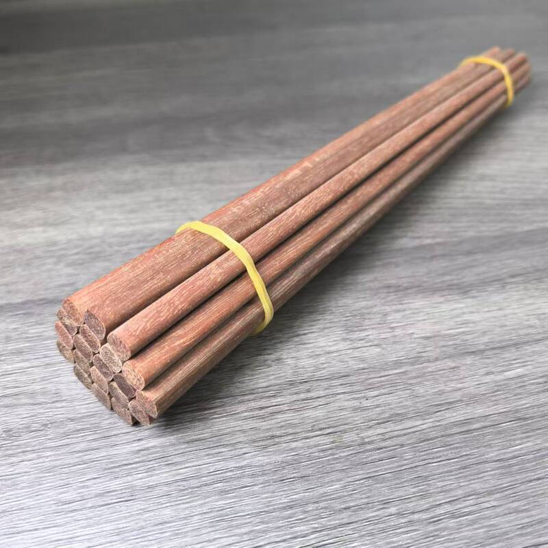 中国式無漆無蝋手羽木箸家庭用実木紅檀木10足セット赤木箸の露店卸売り|undefined