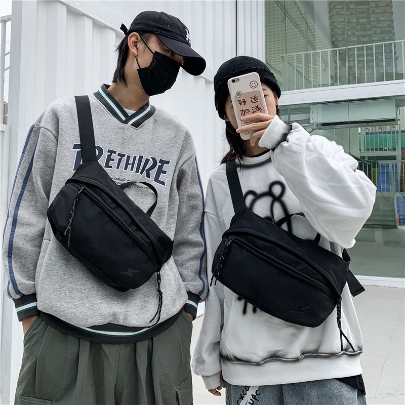 New Trend Brand Men's Chest Bag Fashion One-Shoulder Stiletto Bag Student Korean Version Of Casual Waist Bag Men's And Women's Chest Small Backpack