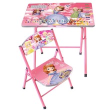 儿童学习套装桌椅游戏桌餐桌手工幼儿园桌椅木制彩色卡通图可代发