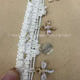 手工贝壳吊片花边复古民族风蜻蜓吊坠 diy服饰辅料鞋帽窗帘装饰品
