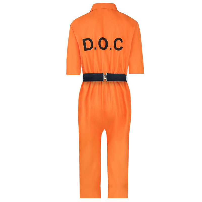Halloween Luigi Prison Uniforme Juego de rol Uniforme de prisionero Héroes populares Uniforme de cosmos Robin Hood contemporáneo