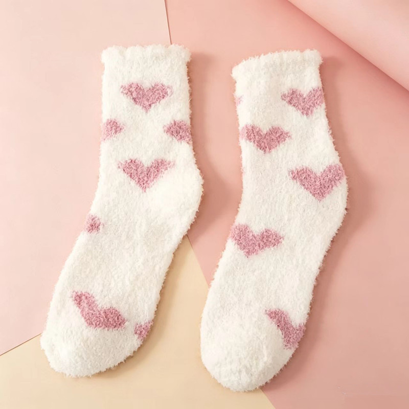 Amazon women's slippers socks love velvet socks Amazon cross-border classic lint-free coral velvet socks thick Amazon women's slippers socks love velvet socks Amazon cross-border classic lint-free coral velvet socks thick