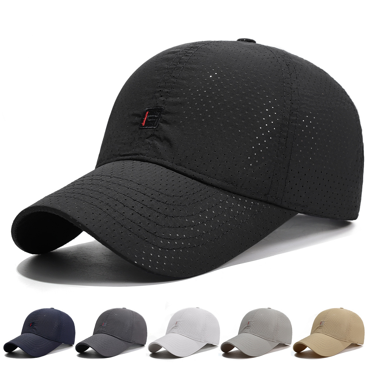Perforated Quick Dry Baseball Cap For Men Breathable Sun Protection_voghion.com