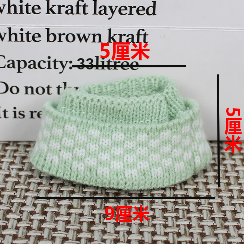 17cm muñeca labubu ropa de tela muñeca suéter sombrero de lana muñeca set