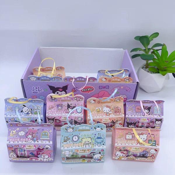 Creative cartoon 5 into and paper tape students creative DIY tape children's surprise hand account stationery gifts