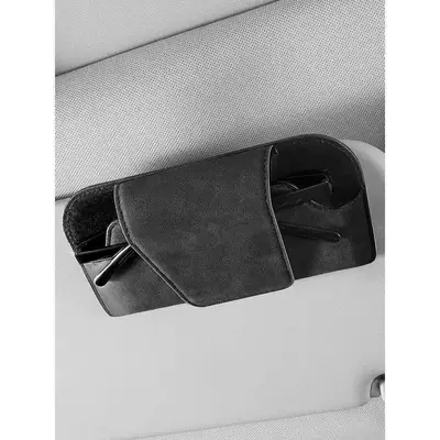 2025 New Car Main and Passenger Sunglasses Clip Sun Visor Glasses Clip Sunglasses Car Storage Glasses Case (Car Glasses Clip/Bill Clip) - black-light-version
