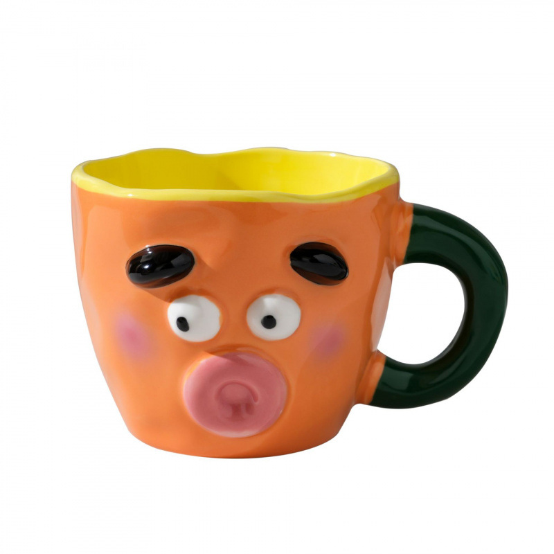 Tazas de cerámica de nicho feas, tazas de agua caseras de alto nivel, tazas de cumpleaños