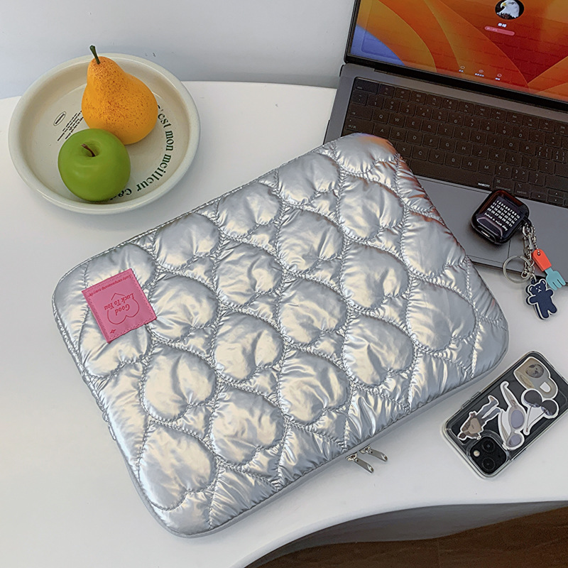 Embroidered Love Protection Computer Bag ipadpro11-inch Flat Panel Inner Bag 14 Laptop Storage Bag Clutch Bag