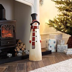 クロスボーダークリエイティブ樹脂装飾品クリスマス装飾帽子雪だるまサンタクロースデスクトップホリデーデコレーションギフト
