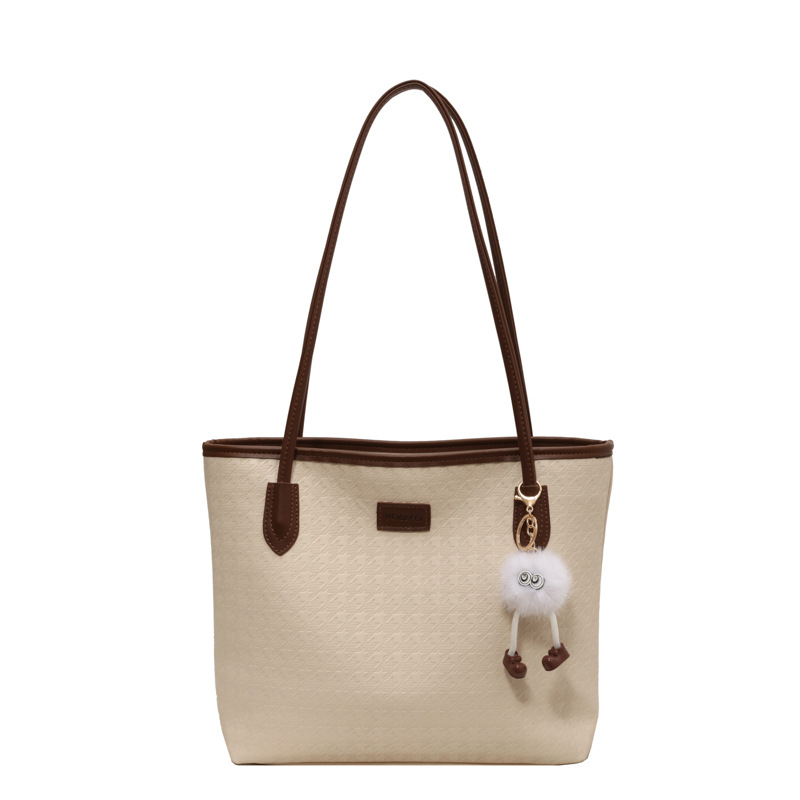 Bolso de gran capacidad de cercanías de moda 2023 nuevo bolso de mujer bolso de hombro de estilo occidental casual todo partido bolso de mano de color de contraste de moda