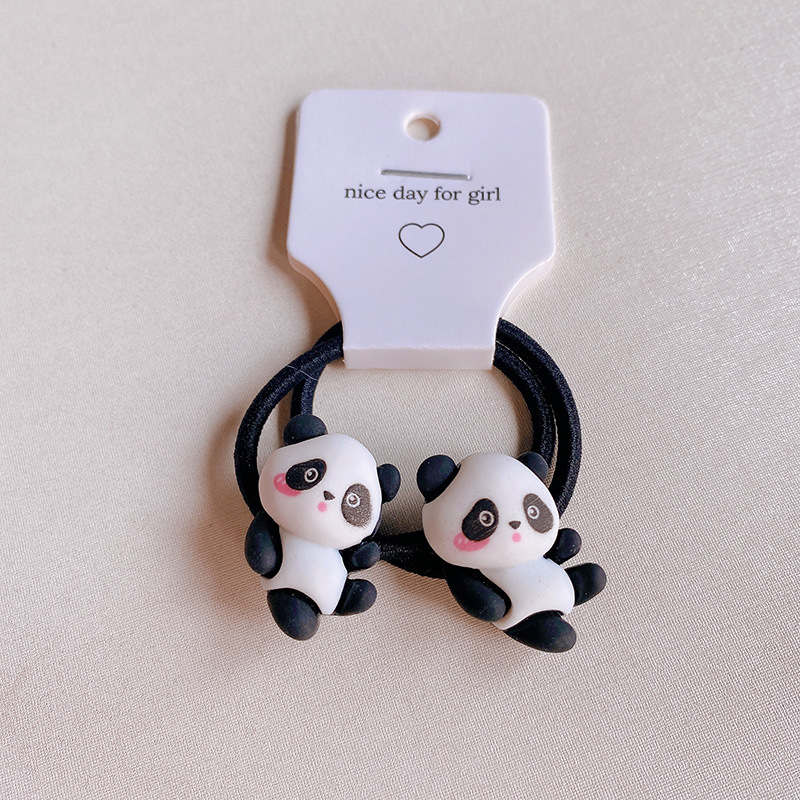 Ig Style Cute Panda Plastic Cloth Resin Hair Clip Hair Tie Hair Claws display picture 1