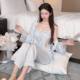 Women's Home Clothes Three-Piece Sling Trousers Robe Sweet Pure Desire Girl's Pajamas Embroidered Lace