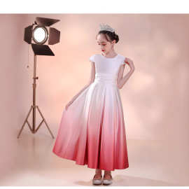 女童小提琴大提琴音乐会演奏钢琴演出晚礼服儿童古筝长款公主裙春