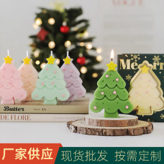 クリスマスプレゼント高级感クリスマスツリーアロマキャンドルinsレストランテーブル置物クリスマスプレゼント饰り