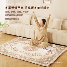 智能溫控石墨烯加熱地毯炭精晶地暖墊家用加熱墊客廳瑜伽電熱毯
