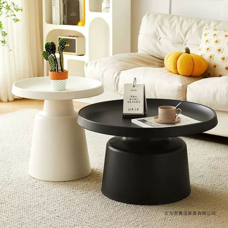 Wrought Iron Coffee Table, Nordic Style, for Small Living Rooms, Round, Modern, Simple, Light Luxury, Trendy Sofa Side Table Set