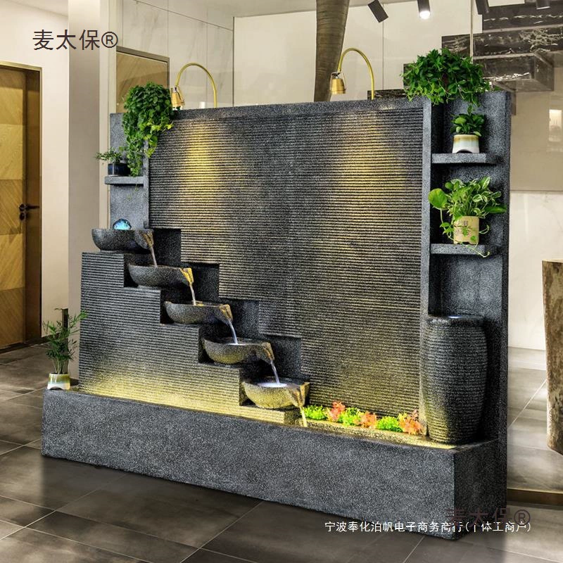 Водяная завеса, стена с текущей водой, ландшафт виллы с водным пейзажем, украшение экрана для открытого двора, напольный фонтан в европейском стиле, Metabo.