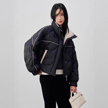 外贸 时尚气质羽绒服2025年冬季新款女立领休闲百搭短款加厚小个