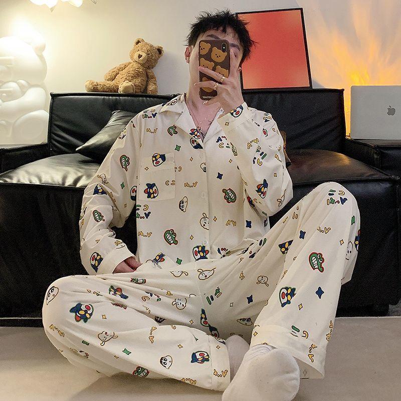 Xiaoxin Superman Cloud Cotton Pajamas Autumn and Winter Men's Popular 2025 New Home Clothes Long Sleeve Pants Set