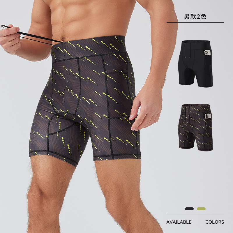Sports Tight Shorts for Men, Summer Breathable Three-Quarter Pants, Outdoor Marathon Running Quick-Drying Shorts, Men's Leggings Sports Tight Shorts for Men, Summer Breathable Three-Quarter Pants, Outdoor Marathon Running Quick-Drying Shorts, Men's Leggings