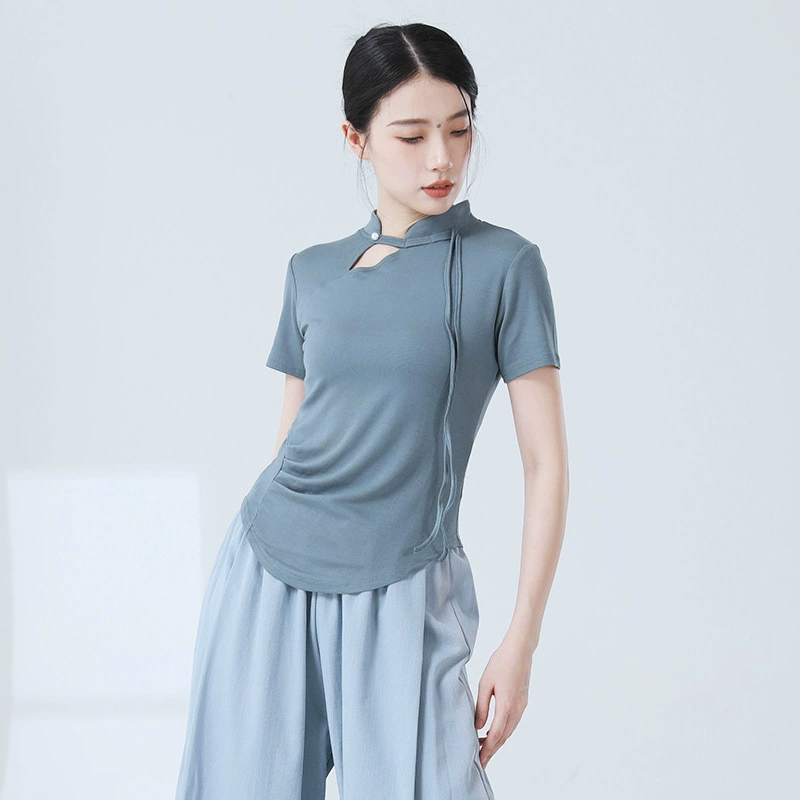 Modern base body-friendly retro cheongsam, sports clothing, long-sleeve, Chinese style