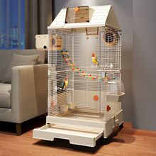 鸟笼家用大号防溅豪华透明鸟别墅鹦鹉玄凤虎皮牡丹小太阳专用笼子