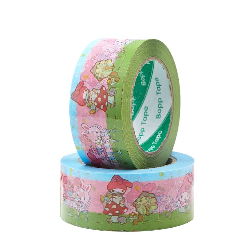 Cinta de sellado de melodía de dibujos animados color expreso embalaje sellado adhesivo papel ancho personalidad Linda cinta adhesiva estudiante