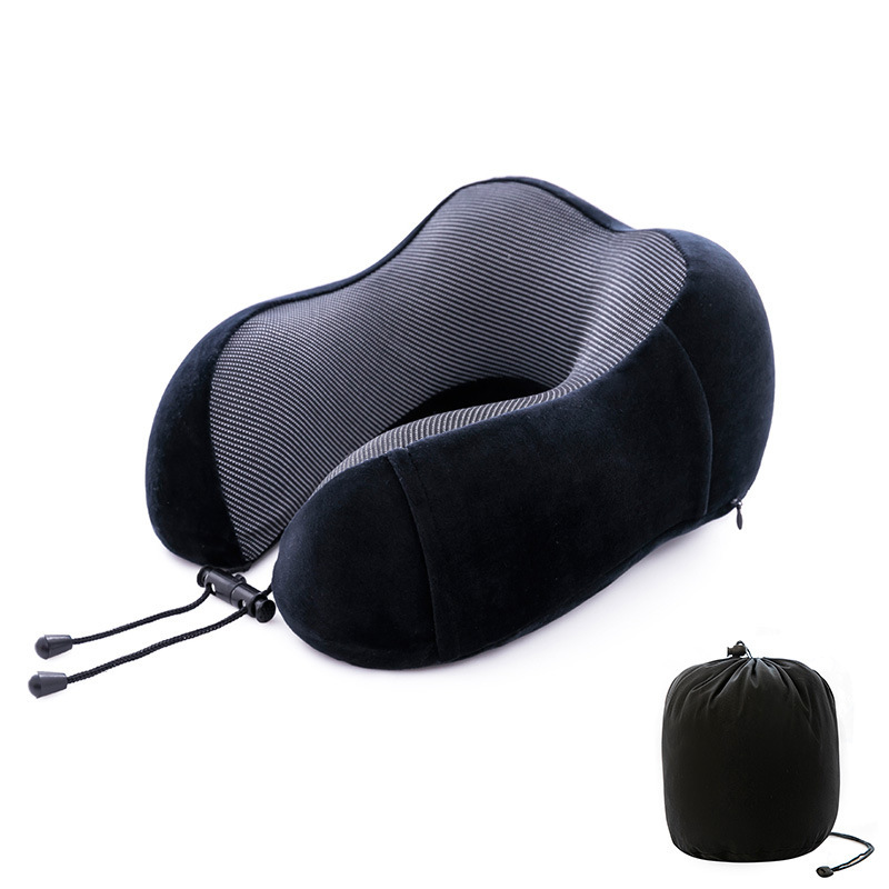 Algodón de memoria transfronteriza almohada de cuello tipo U almohada de columna cervical tela magnética almohada de avión de viaje portátil almohada de cuello almohada de cuello