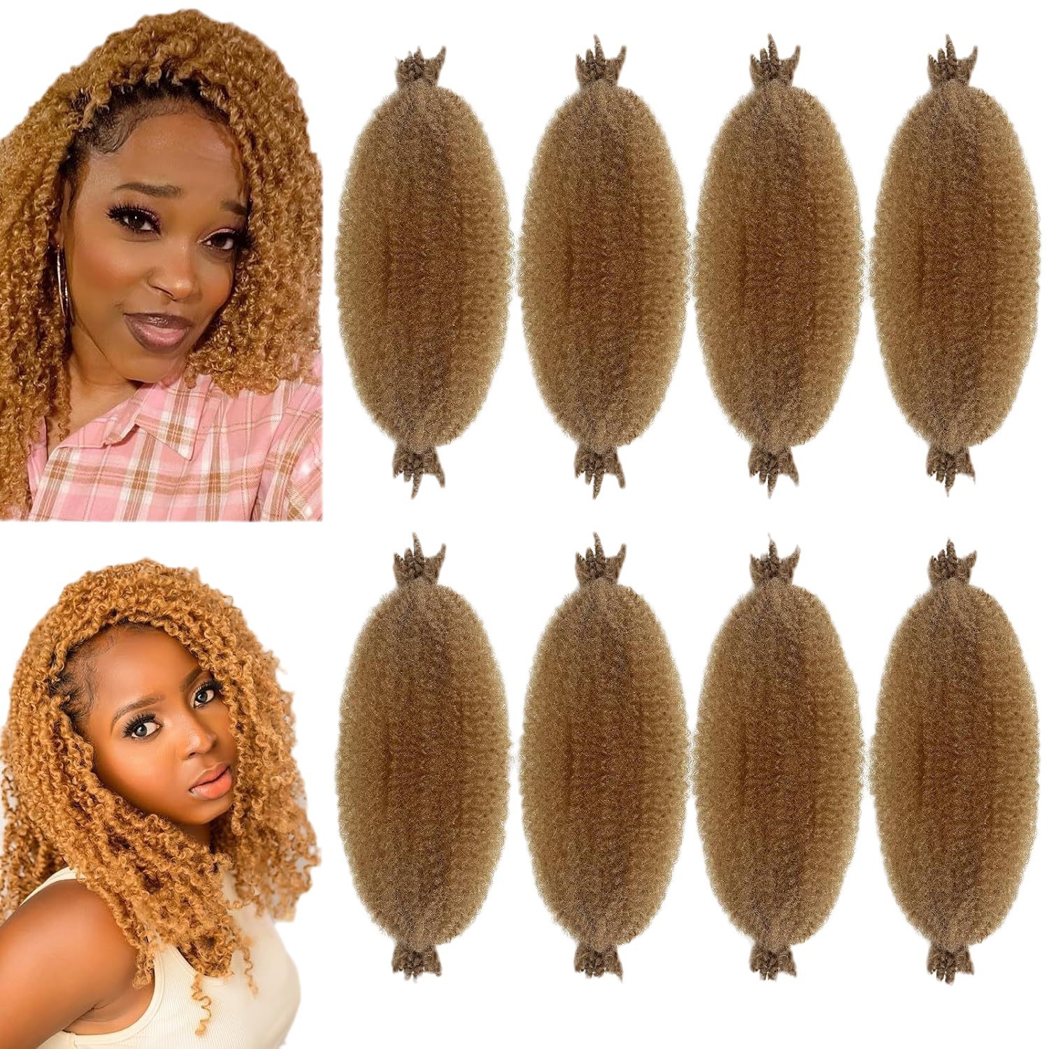 África ganchillo rizado trenzas rasgado oruga Spring Afro marely Twist hair transfronterizo