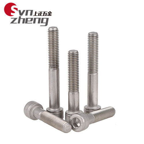 304 stainless steel half-thread hexagon socket screws cylindrical head half-thread cup head screws M4M5M6M8M10M12