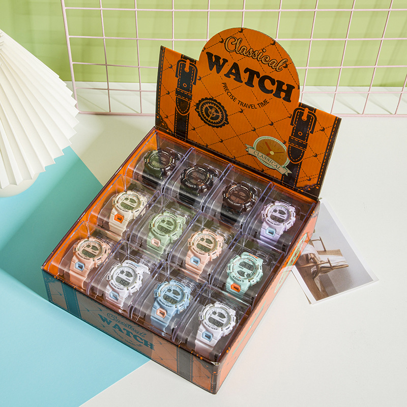 Dashi serie caja electrónica reloj popular luminoso impermeable reloj para estudiantes hombres y mujeres simple reloj deportivo