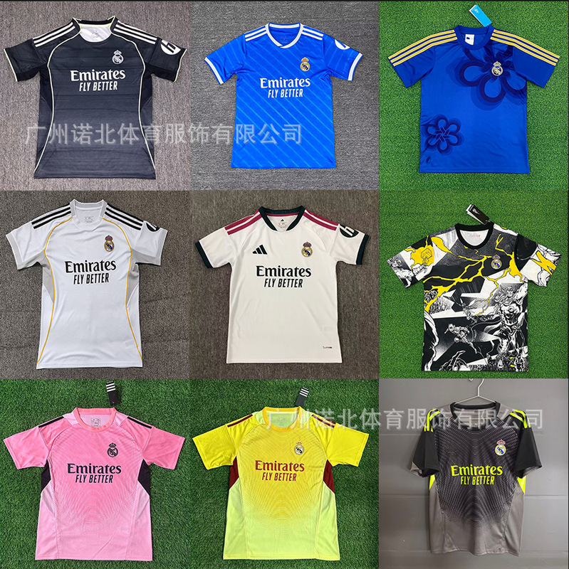 La Liga Real Madrid Jersey, Short-Sleeved Adult Football Jersey for Less Popular Teams, Cross-Border Shipping La Liga Real Madrid Jersey, Short-Sleeved Adult Football Jersey for Less Popular Teams, Cross-Border Shipping