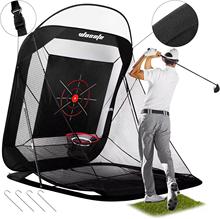 新款高尔夫室内外挥杆切杆练习网自动回球家用室内外打击笼易收纳