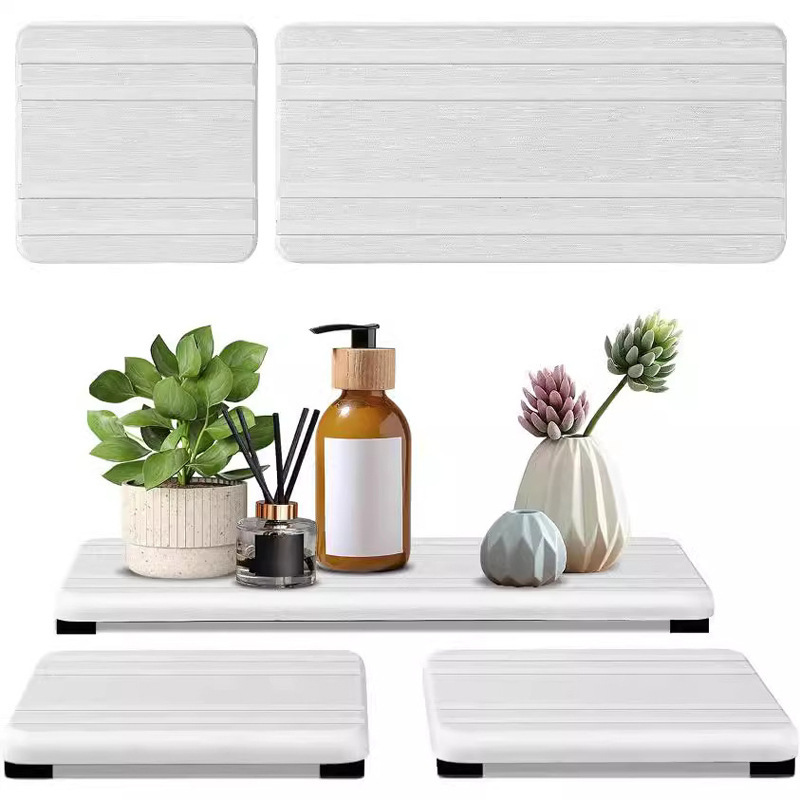 3-Piece Bathroom Countertop Drain Mat Kitchen Drying Mat Diatom M