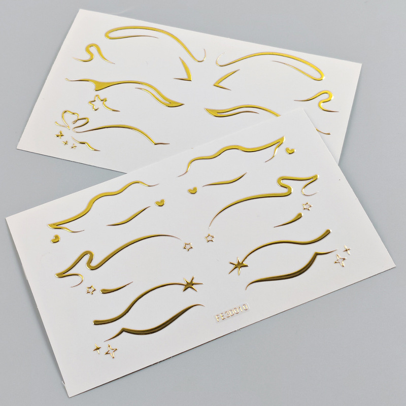 Europe and the United States cross-border new laser eye makeup tattoo stickers waterproof 3D three-dimensional simulation face makeup tattoo stickers