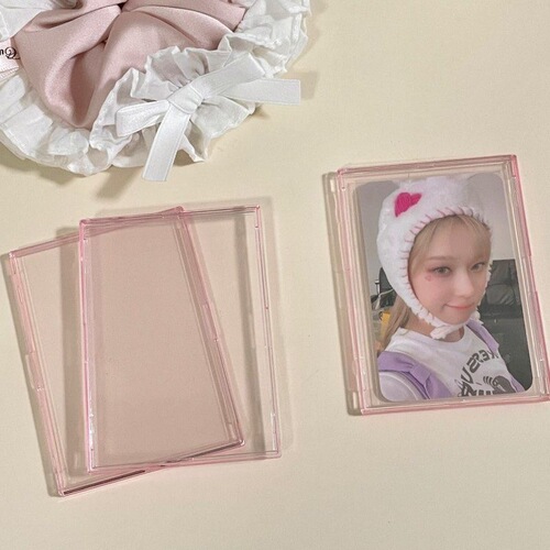 INS series shell card brick acrylic card packaging Gu card card holder idol album photo card display photo frame customization