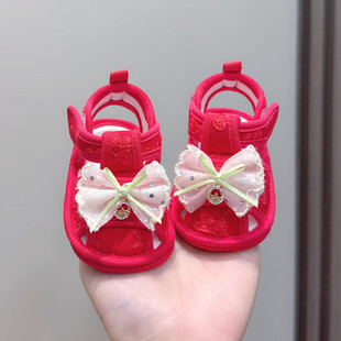 0-1 Year Old Baby Sandals, Summer Baby Girl Shoes, Infant Soft-Soled Toddler Shoes, Anti-Falling Sweet Princess Shoes