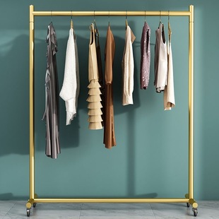 Clothing Store Floor-Standing Clothes Rack, Balcony Single Rod Bedroom Display Rack, Clothes Hanger, Store Does Not Occupy Space